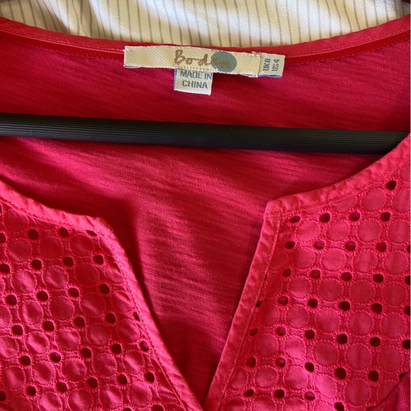 BODEN Pinkish-Red Long Sleeved Tee Size 4 - Picture 3 of 3